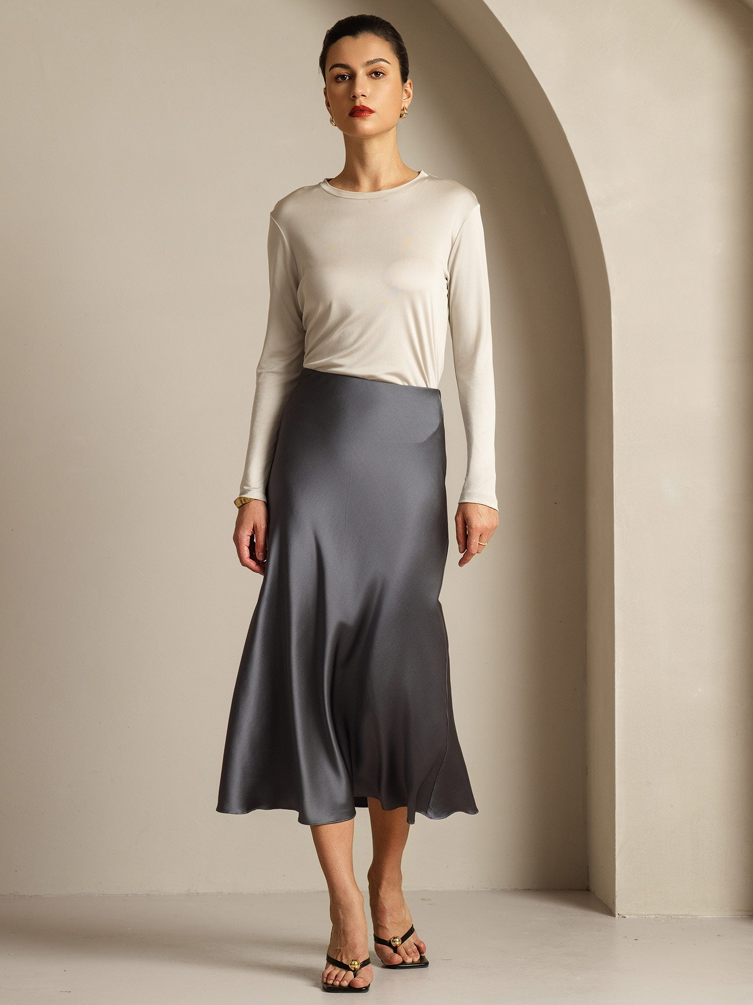 [Harmaa] SilkSilky-FI Womens T-Shirt 015,