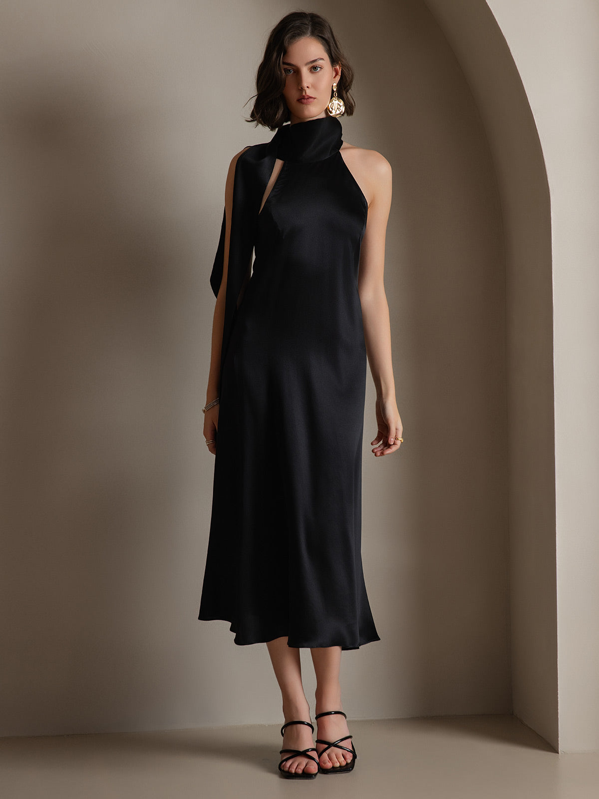 [Musta] SilkSilky-FI 19Momme Dress 005
