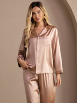 [Toscana] SilkSilky-FI Long Sleeve Notkokaulus Naisten Pyjamat 005