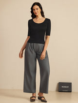 [Musta] SilkSilky-FI Half Sleeve Naisten T-paita 007
