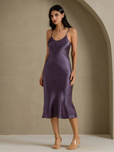 [Purppuranharmaa] SilkSilky-FI Spaghetti Strap V Neck Mekko 007