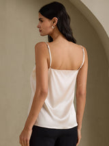 [Beige] SilkSilky-FI Spaghetti Strap Camisole Top 002