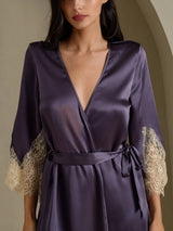 [Purppuranharmaa] SilkSilky-FI 3/4 Sleeve Naisten Aamutakki 004