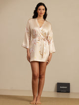 [Samppanja] SilkSilky-FI 3/4 Sleeve Naisten Aamutakki 008