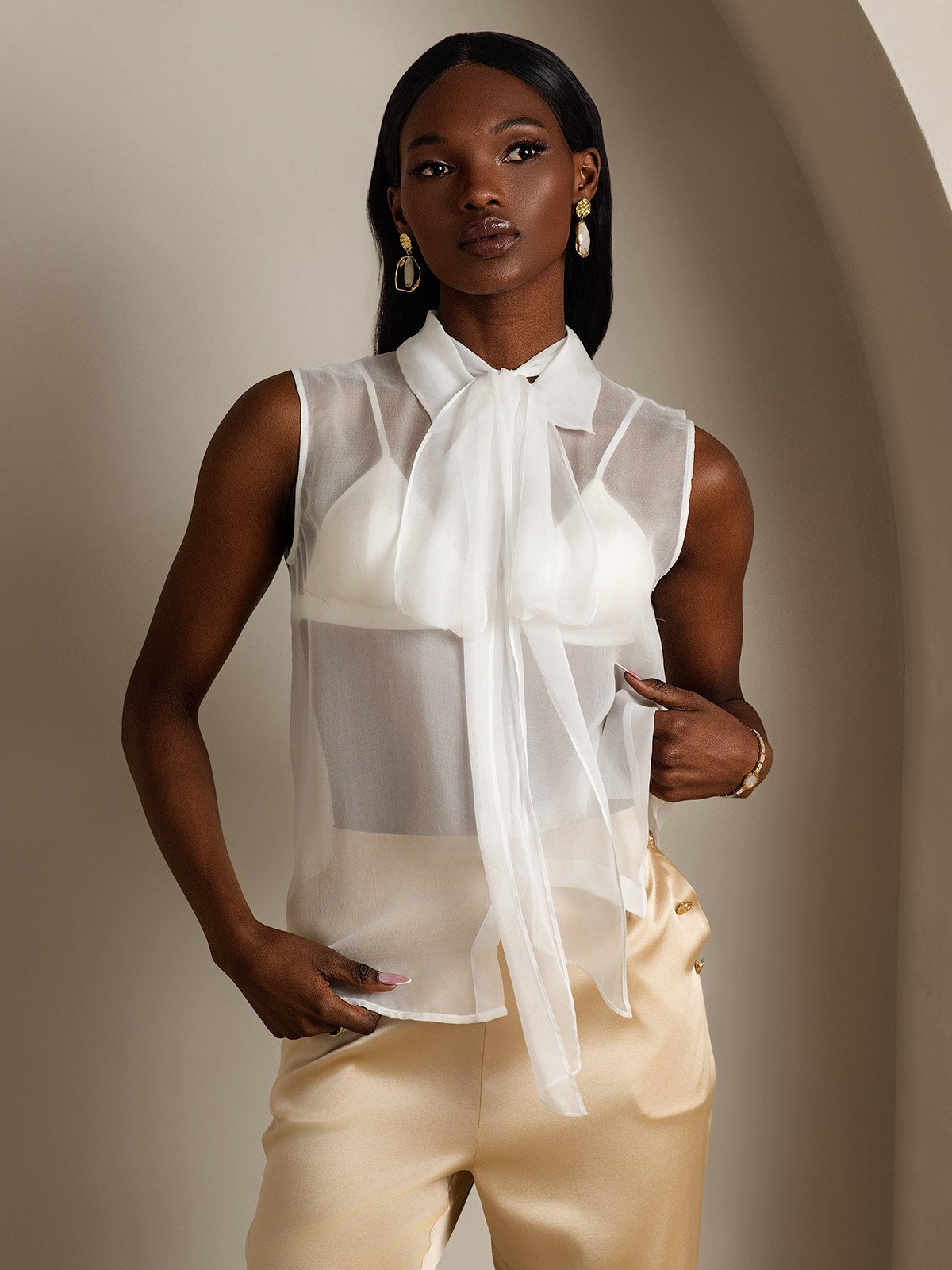 SilkSilky-FI Womens Shirt Valkoinen 006