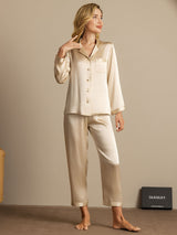 [Samppanja] SilkSilky-FI Long Sleeve Notkokaulus Naisten Pyjamat 004