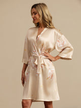 [Samppanja] SilkSilky-FI 3/4 Sleeve Naisten Aamutakki 001
