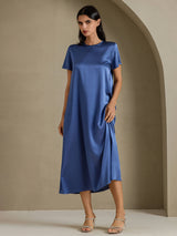 [Aito Petrooli] SilkSilky-FI Short Sleeve Crew Neck Mekko 001