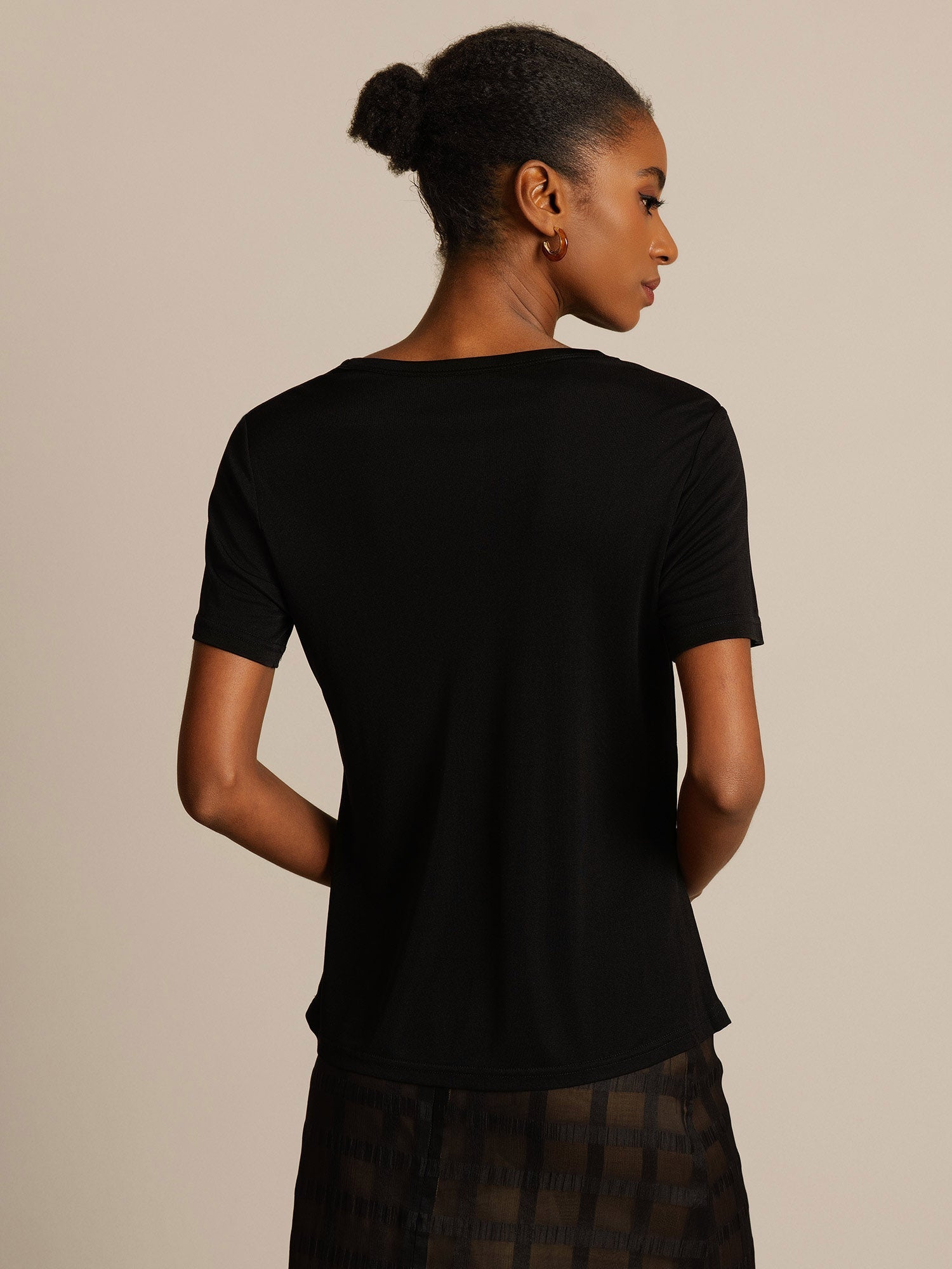 [Musta] SilkSilky-FI Womens T-Shirt 002