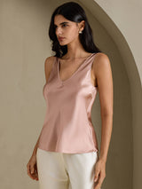 [Toscana] SilkSilky-FI Sleeveless V Neck Camisole Top 001