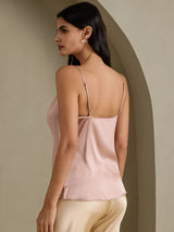 [Toscana] SilkSilky-FI Spaghetti Strap Cowl Neck Camisole Top 002