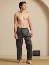 [Musta Ginkgo] SilkSilky-FI Men's Sleep Shorts 005