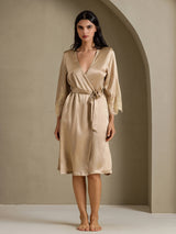 [Samppanja] SilkSilky-FI 3/4 Sleeve Naisten Aamutakki 008