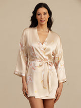 [Samppanja] SilkSilky-FI 3/4 Sleeve Naisten Aamutakki 006