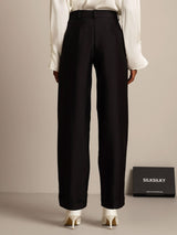 [Musta] SilkSilky-FI 32Momme Silk-Wool Blend Womens Pants 002