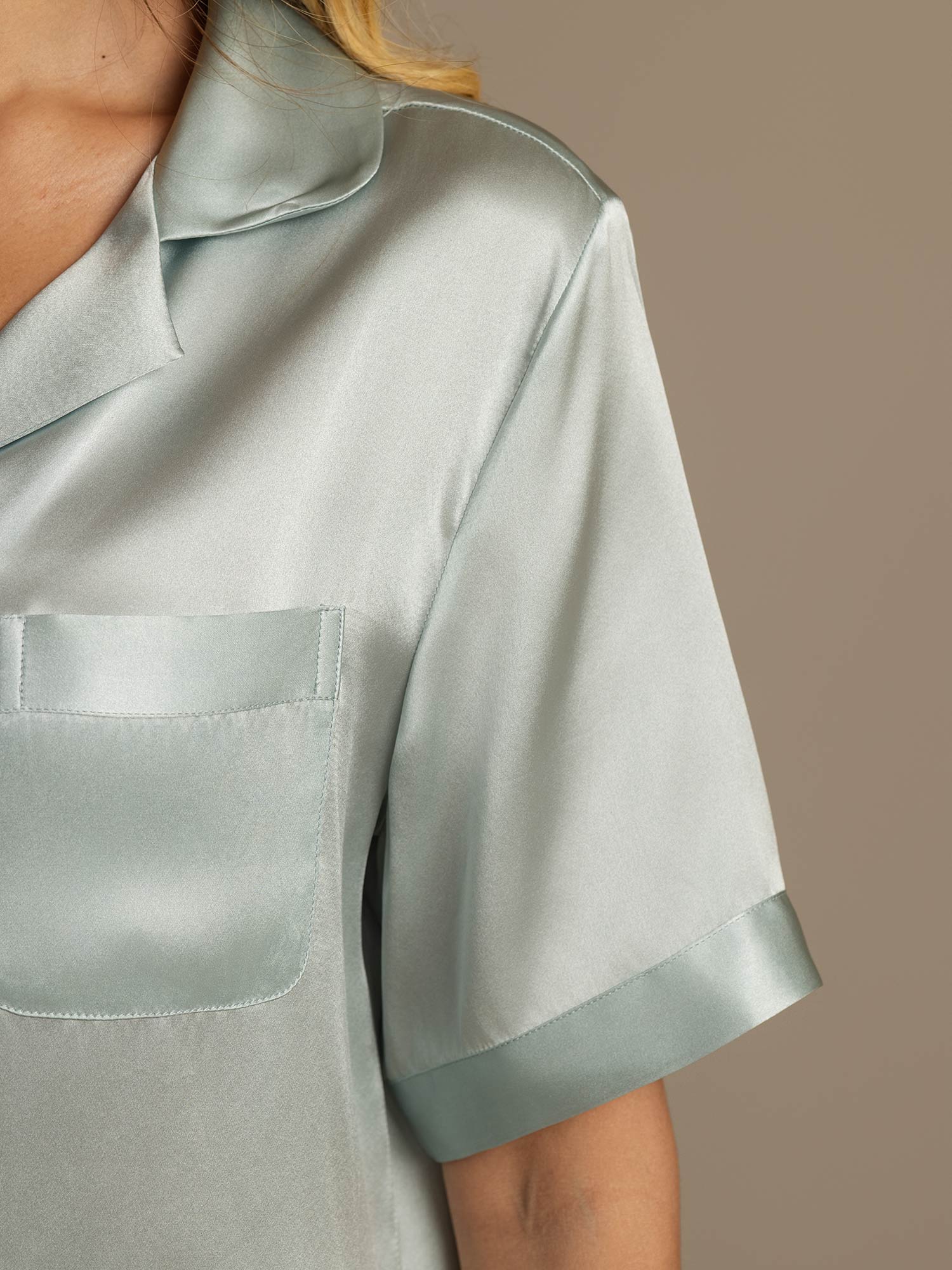 [Vaaleansininen] SilkSilky-FI Womens Pajamas 008,