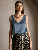 [Aito Petrooli] SilkSilky-FI Sleeveless V Neck Camisole Top 003