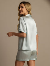 [Vaaleansininen] SilkSilky-FI Womens Pajamas 002,