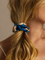 [Navy Lohikäärme] SilkSilky-FI Scrunchie 003