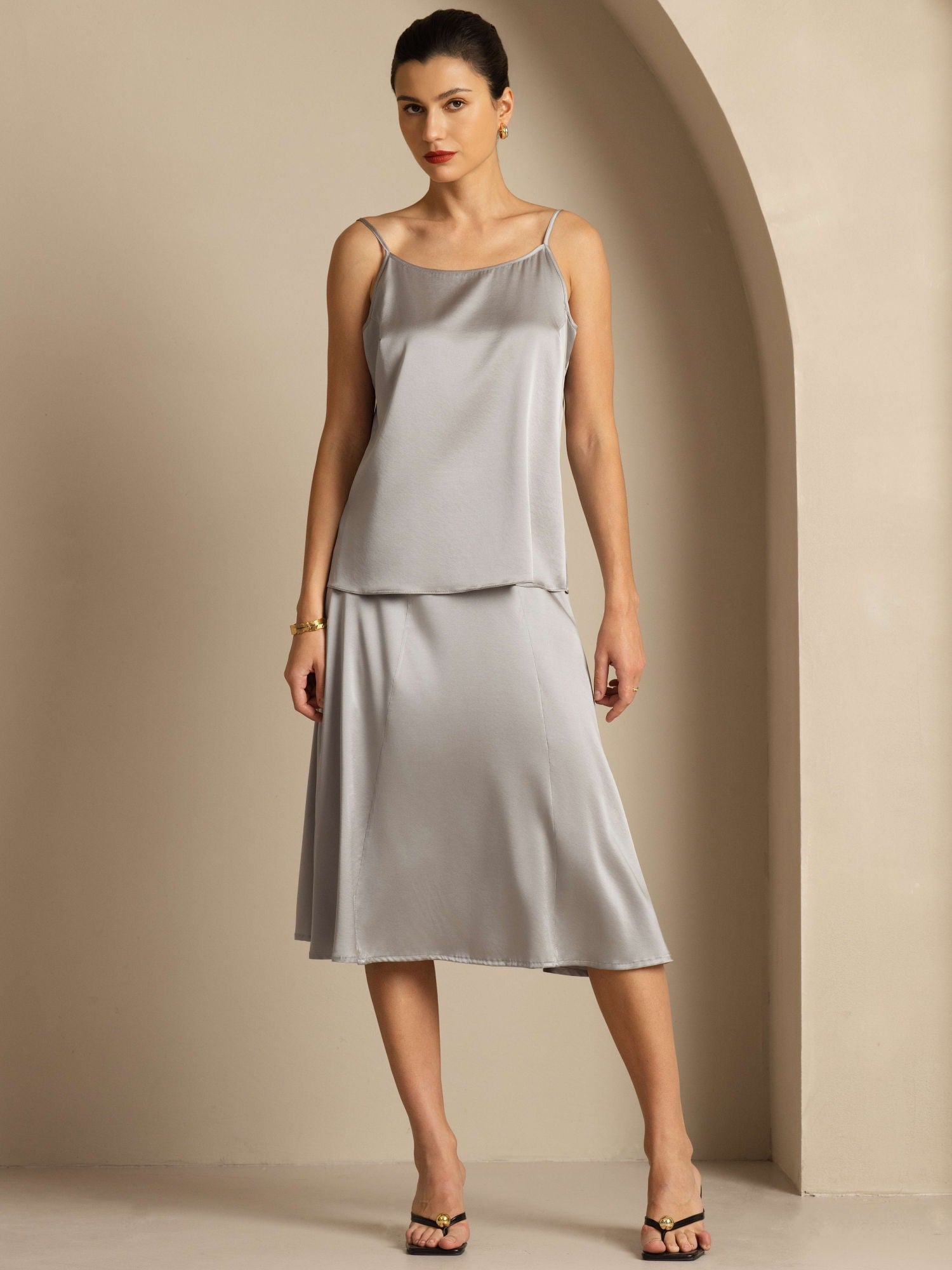 [Griffin Harmaa] SilkSilky-FI 19Momme Camisoles 003