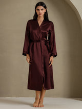 [Ruskea] SilkSilky-FI Long Sleeve Naisten Aamutakki 003