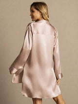 [Toscana] SilkSilky-FI Long Sleeve Lapel Collar Unipaita 002