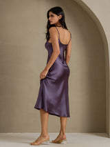 [Purppuranharmaa] SilkSilky-FI Spaghetti Strap V Neck Mekko 002