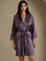 [Purppuranharmaa] SilkSilky-FI 3/4 Sleeve Naisten Aamutakki 007