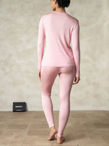 [Pinkki] SilkSilky-FI Long Sleeve Round Neck Naisten Pitkät Alusvaatteet 002