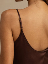 [Ruskea] SilkSilky-FI Spaghetti Strap Camisole Setti 004