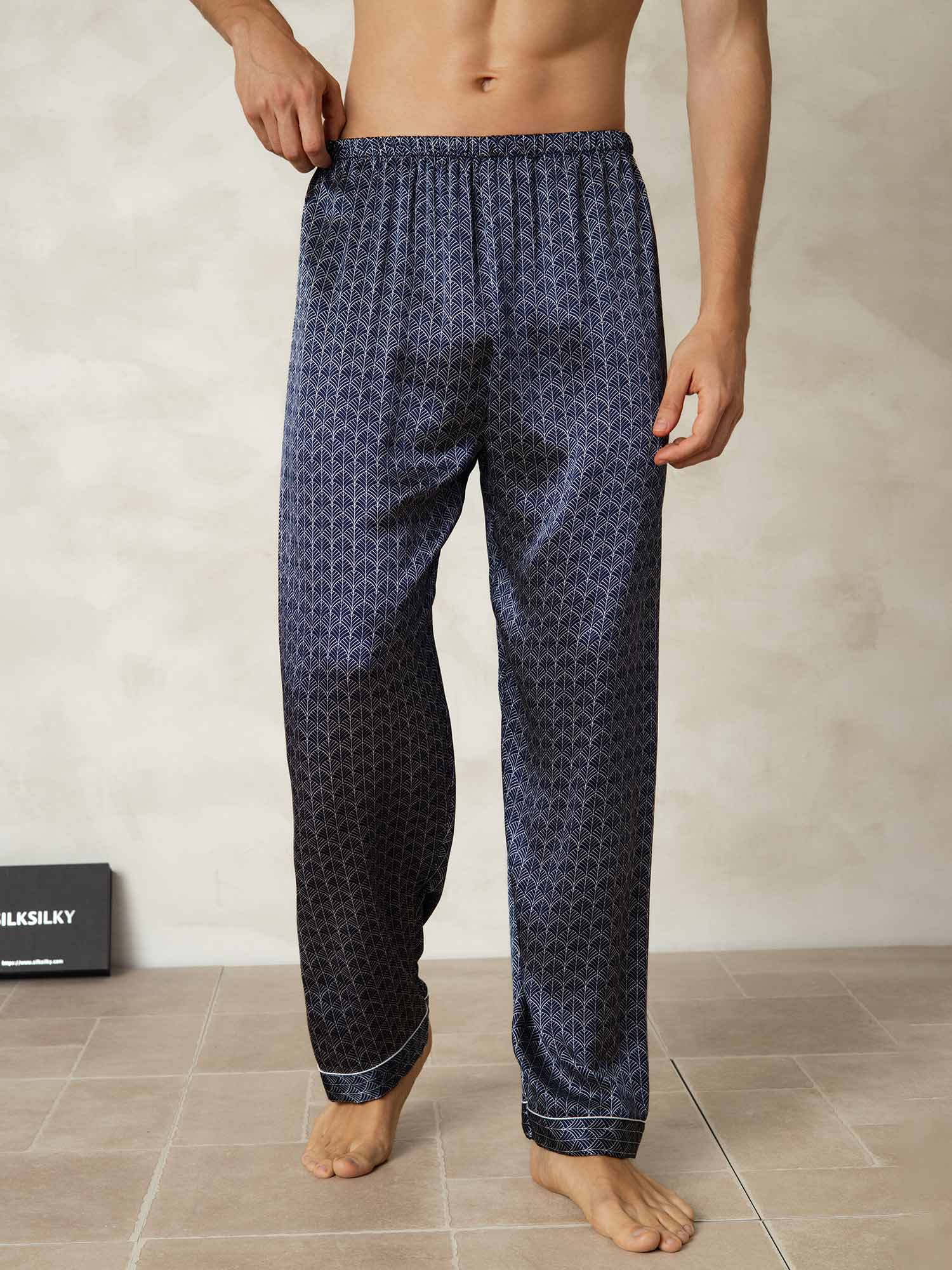 [Laivasto Ginkgo] SilkSilky-FI Mens Sleep Bottoms 001