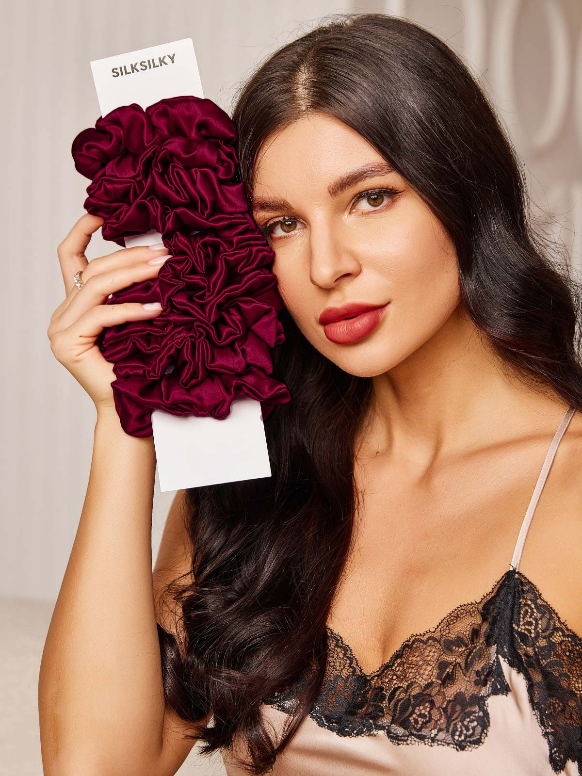 [Fuksia] SilkSilky-FI 19Momme Scrunchie 001