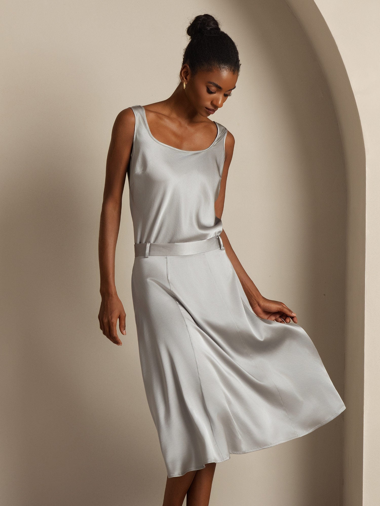 [Griffin Harmaa] SilkSilky-FI 19Momme Camisoles 005