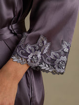 [Purppuranharmaa] SilkSilky-FI 3/4 Sleeve Naisten Aamutakki 006