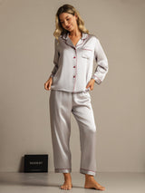 [Hopea] SilkSilky-FI Pitkähihainen Notkokaulus Naisten Pyjamat 006
