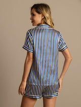 [Tummansininen] SilkSilky-FI Womens Pajamas 002,