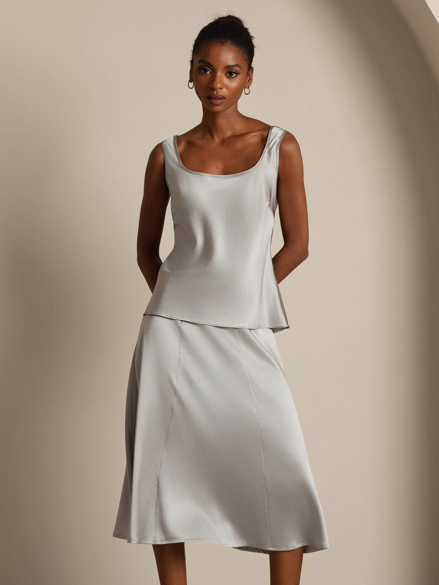 [Griffin Harmaa] SilkSilky-FI 19Momme Camisoles 003