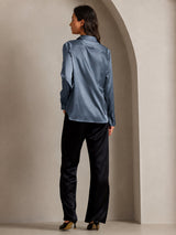 [Aito Petrooli] SilkSilky-FI Long Sleeve Lapel Collar Naisten paita 004
