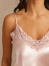 [Pinkki] SilkSilky-FI Spaghetti Strap V Neck Camisole Setti 004