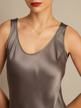 [Tumma Khaki] SilkSilky-FI Sleeveless Mekko 004
