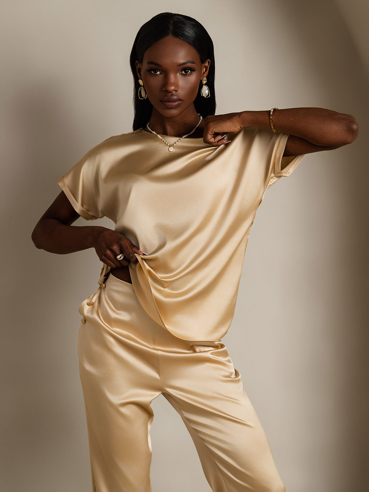 [Samppanja] SilkSilky-FI 19Momme Womens T-Shirt 004