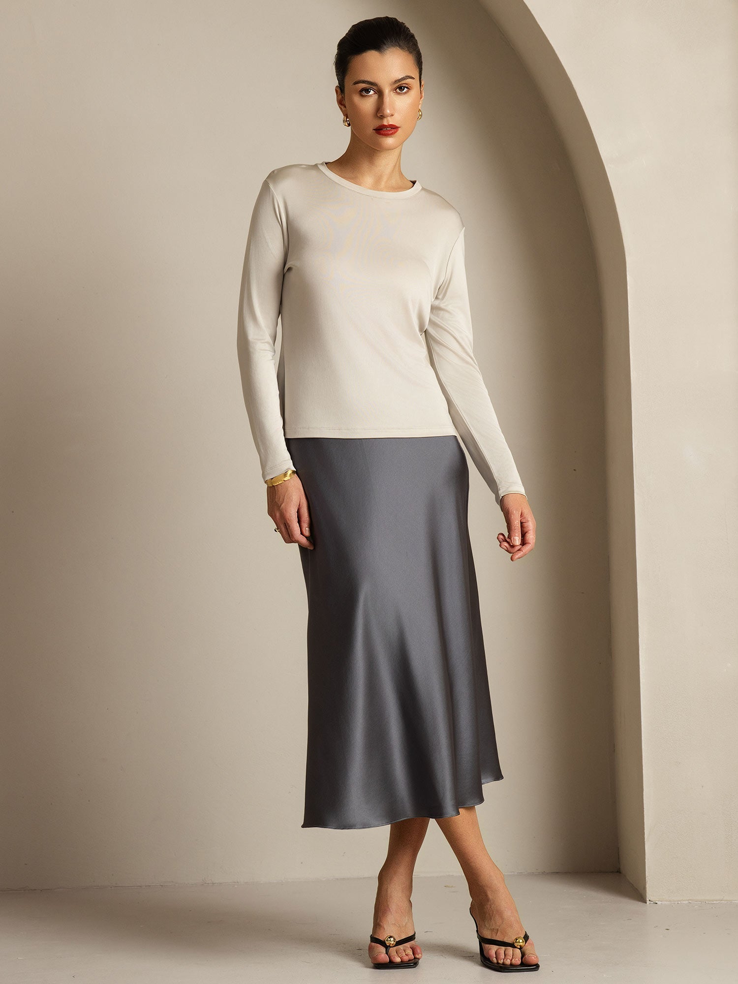 [Harmaa] SilkSilky-FI Womens T-Shirt 009,