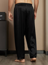 [Musta] SilkSilky-FI Pure Silk Mens Sleep Bottoms 002