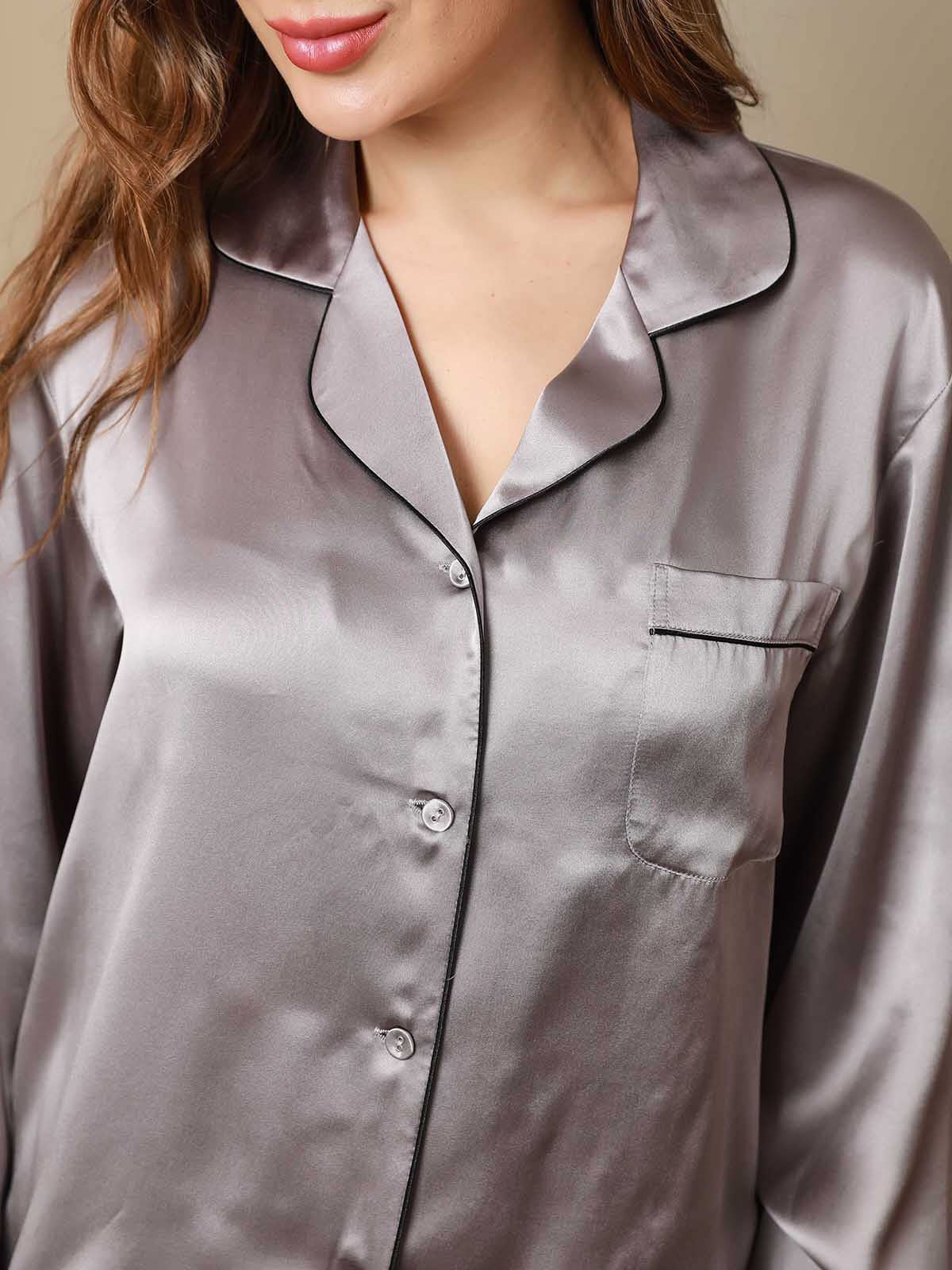 [Harmaa] SilkSilky-FI Womens Pajamas 007