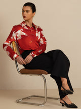 [Viini] SilkSilky-FI Long Sleeve Lapel Collar Naisten paita 007