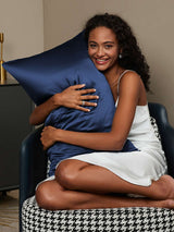 [Tummansininen] SilkSilky-FI 22Momme Pillowcase 002