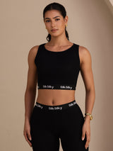 [Musta] SilkSilky-FI Sleeveless Crew Neck Women's Outfit Sets 004
