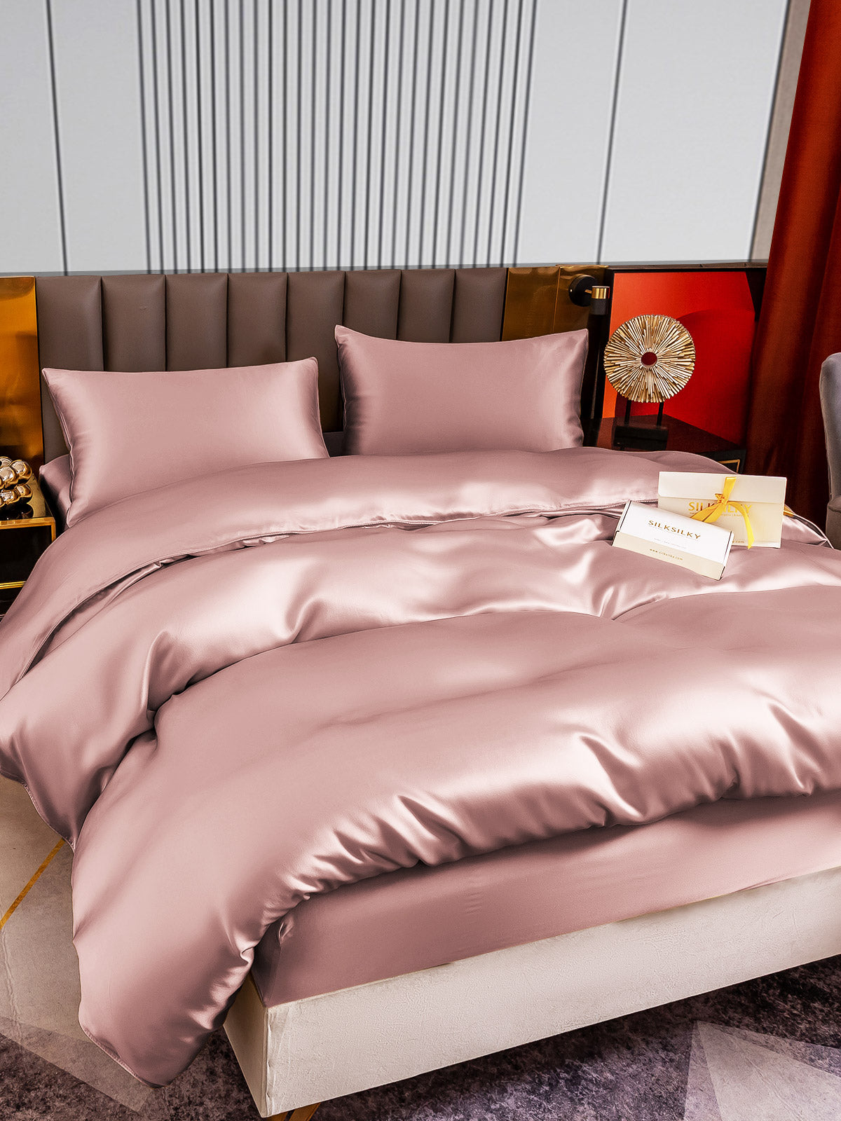 [Vaalean Mauve] SilkSilky-FI 22Momme Bedding Set 005