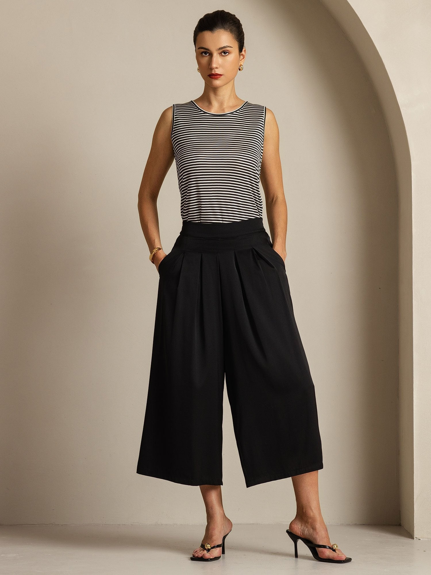 [Musta] SilkSilky-FI 19Momme Womens Pants 006