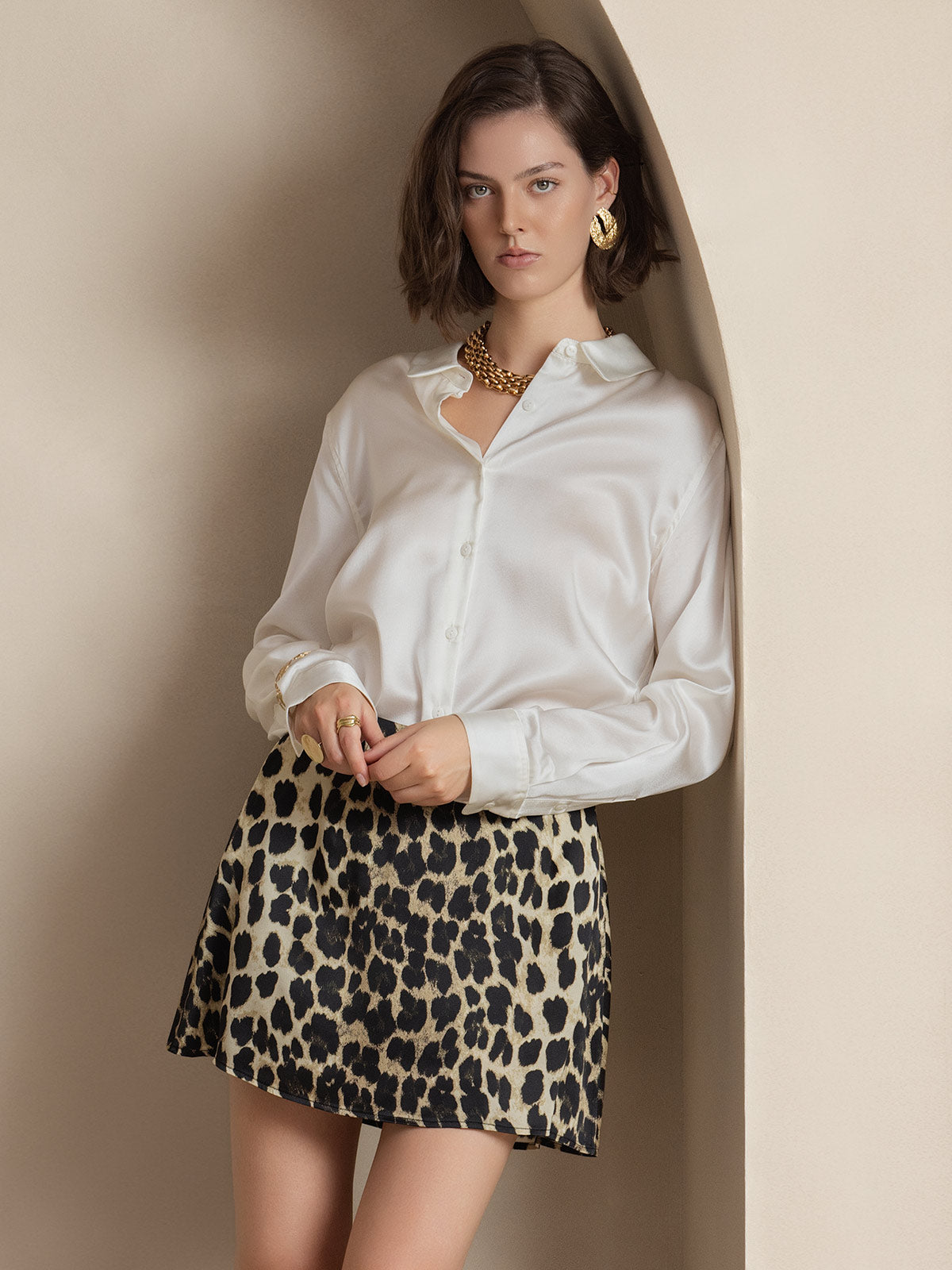 [Valkoinen] SilkSilky-FI Womens Shirt 004